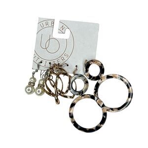 Urban Outfitters Earring Set 3‎ Pair Dangly Tortoise Shell